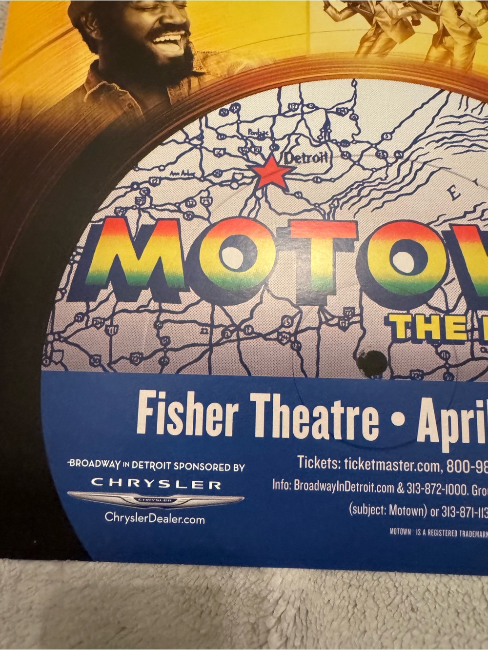 Motown The Musical Poster Detroit Fisher Theatre Broadway In Detroit April 18-30 - Picture 3 of 10